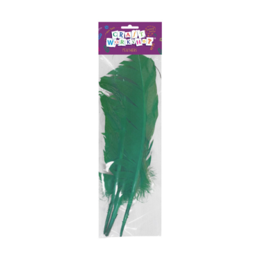 Green Quill Feathers (3 Pce)