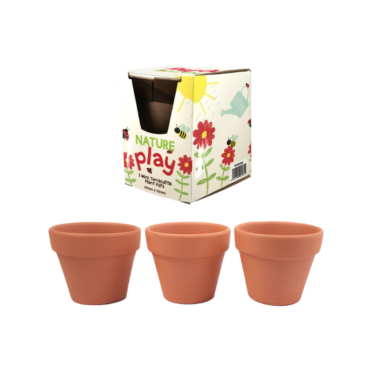 Nature Play Mini Terracotta Plant Pots (3Pce)