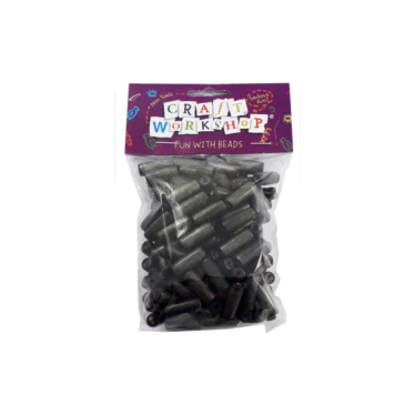 Beads – Charcoal coloured cylinder (120 Pce)