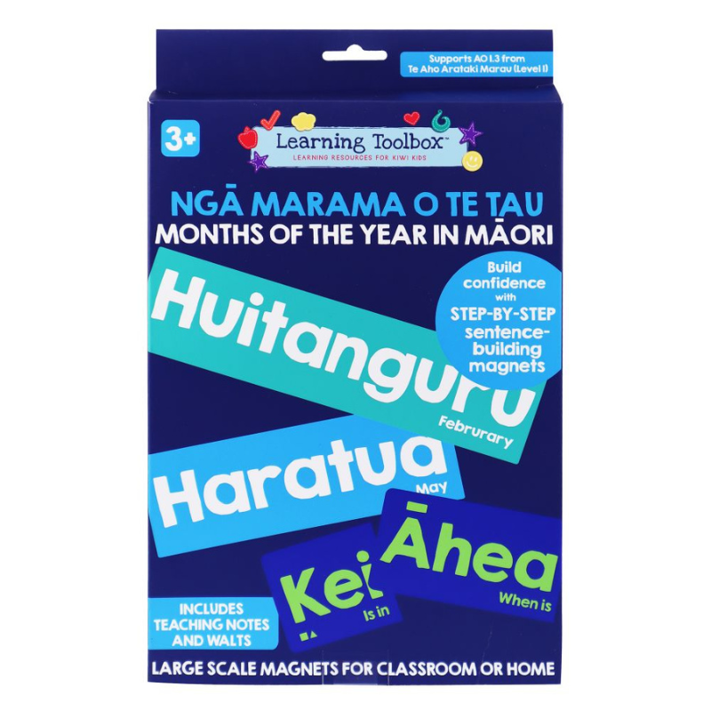 Ngā marama o te tau - Months of the year in Māori (23+ Pce magnets)
