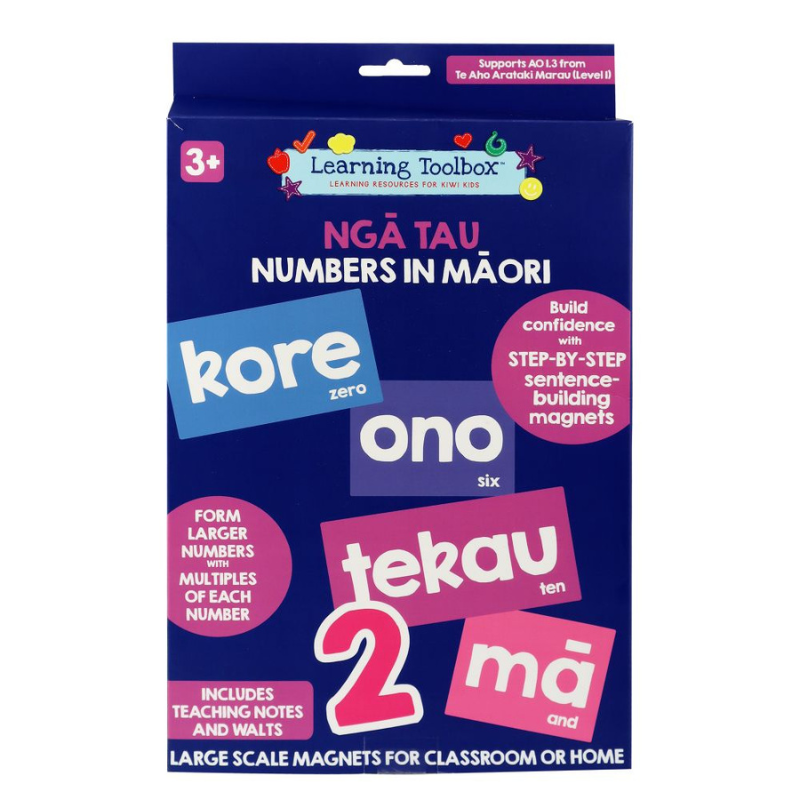 Ngā tau - Numbers in Māori (62+ Pce magnets)